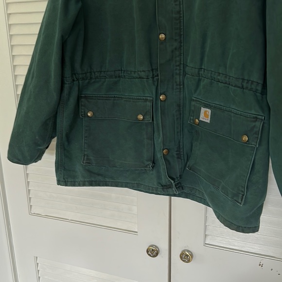 RARE Carhartt vintage green coat with plaid liner nwot! - Picture 3 of 9
